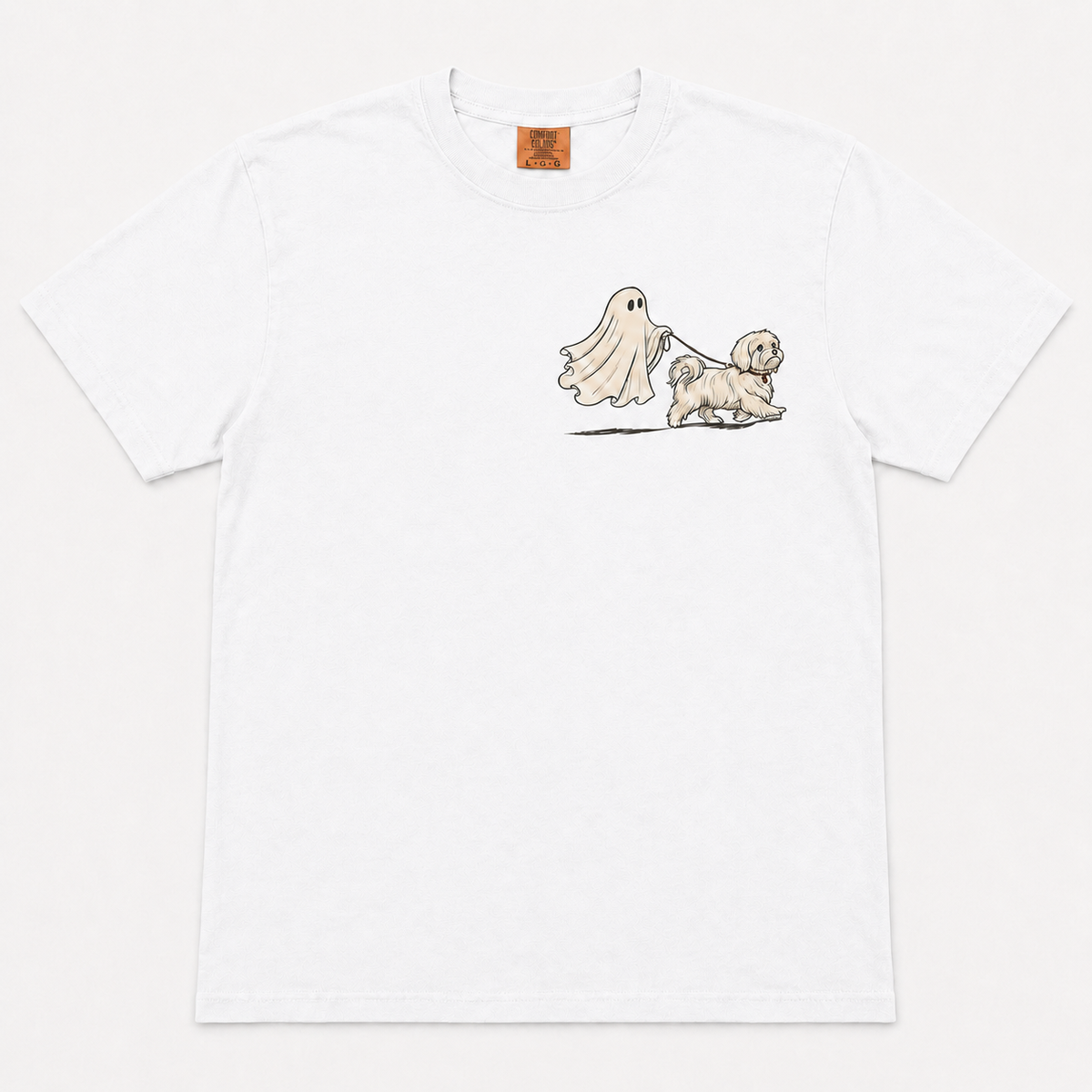 Spooky Pet Walker Cute Cotton T-Shirt 🎃