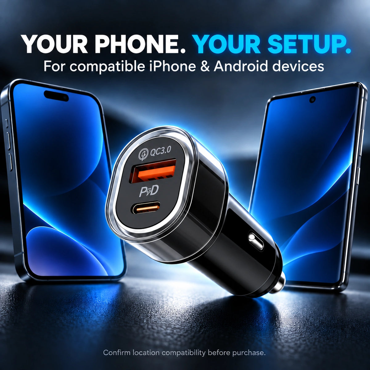2-in-1 Car Charger & Vehicle Finder