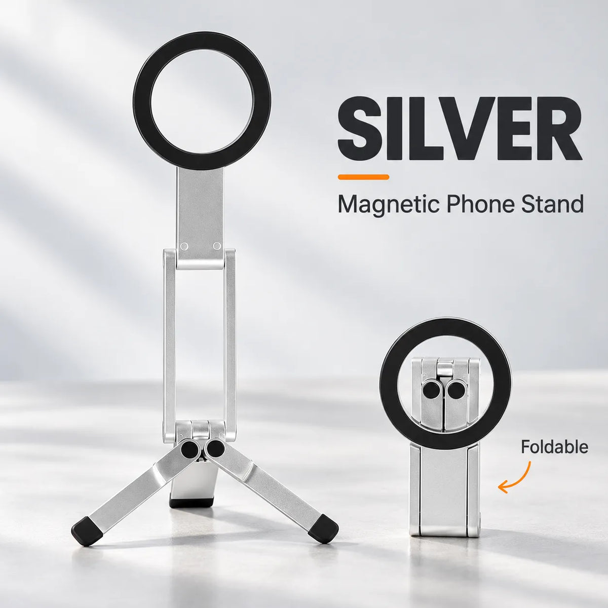 📱 Foldable Magnetic Phone Tripod Stand