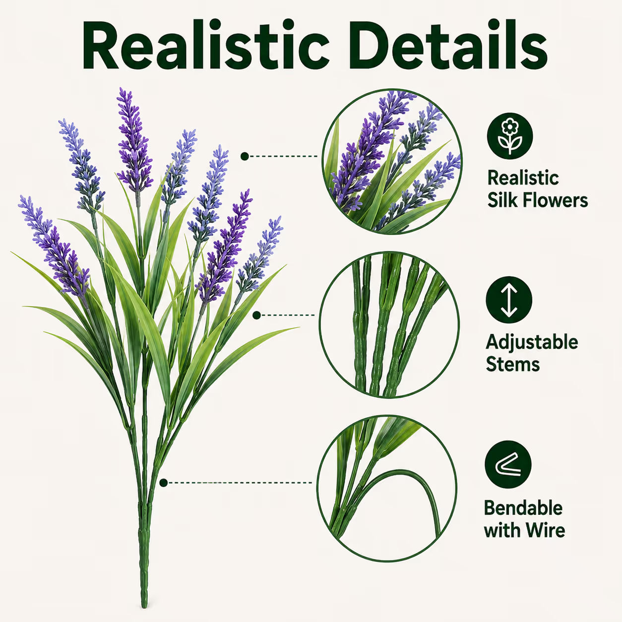 🌿💜 Artificial Lavender Bundles — Instant Porch Charm, No Watering Needed! ✨🏡