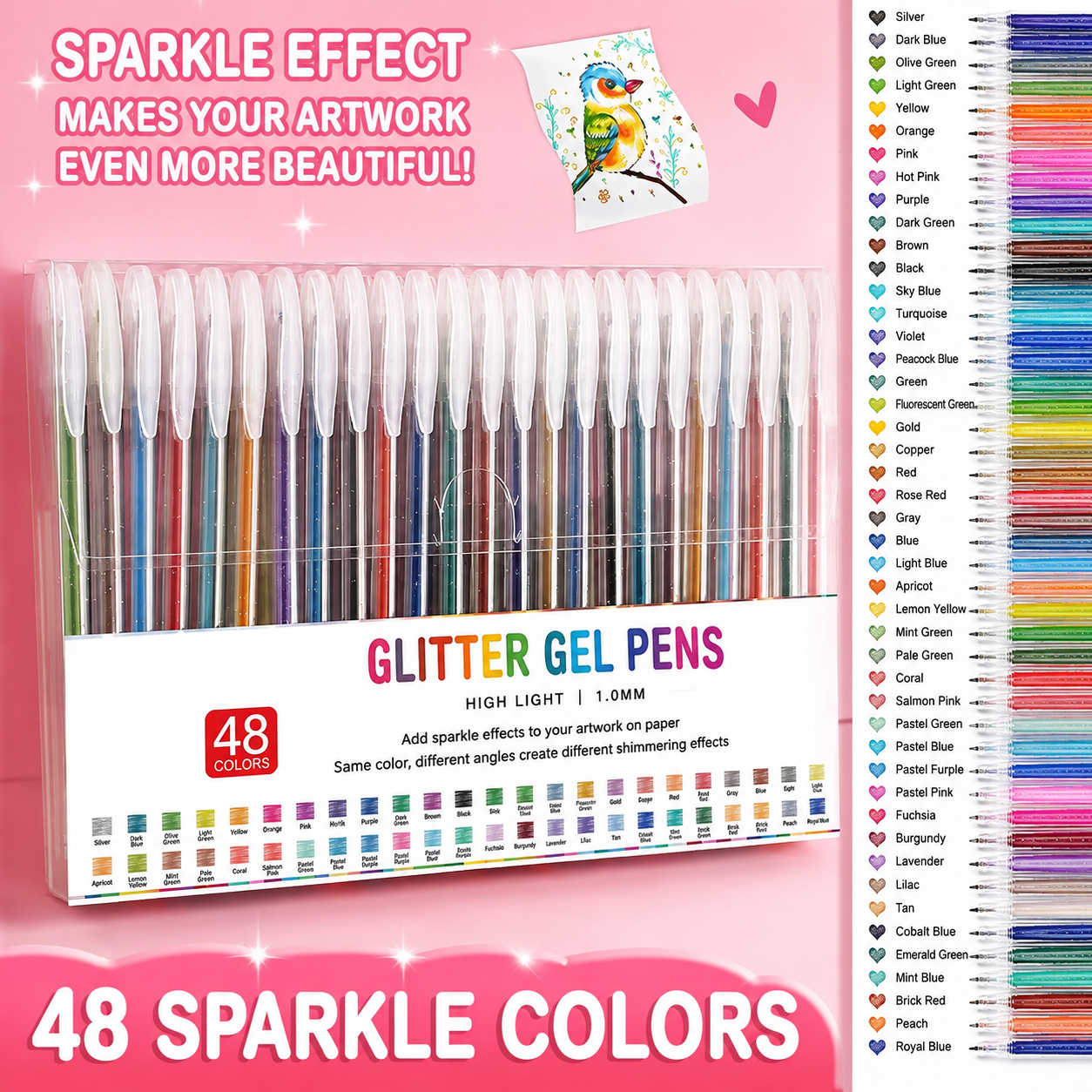 ✨ Sparkle Deal Vibrant Glitter Gel Pens for Coloring, Drawing & Creative Fun