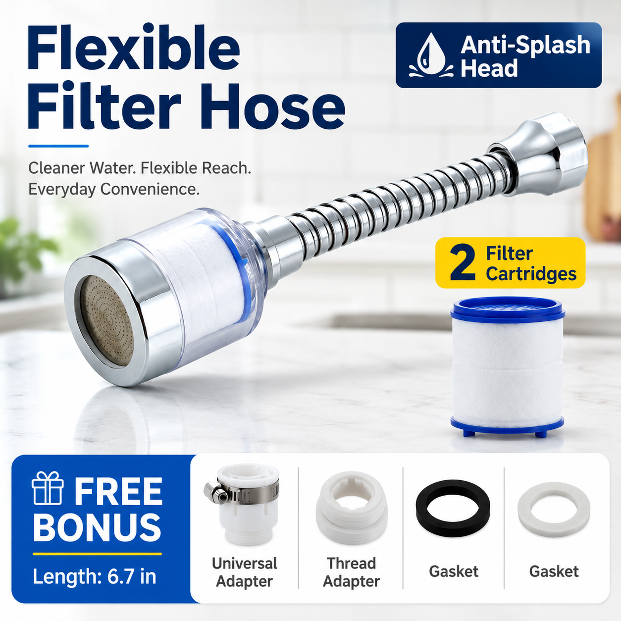 💧 360° Swivel Water Purifier & Aerator