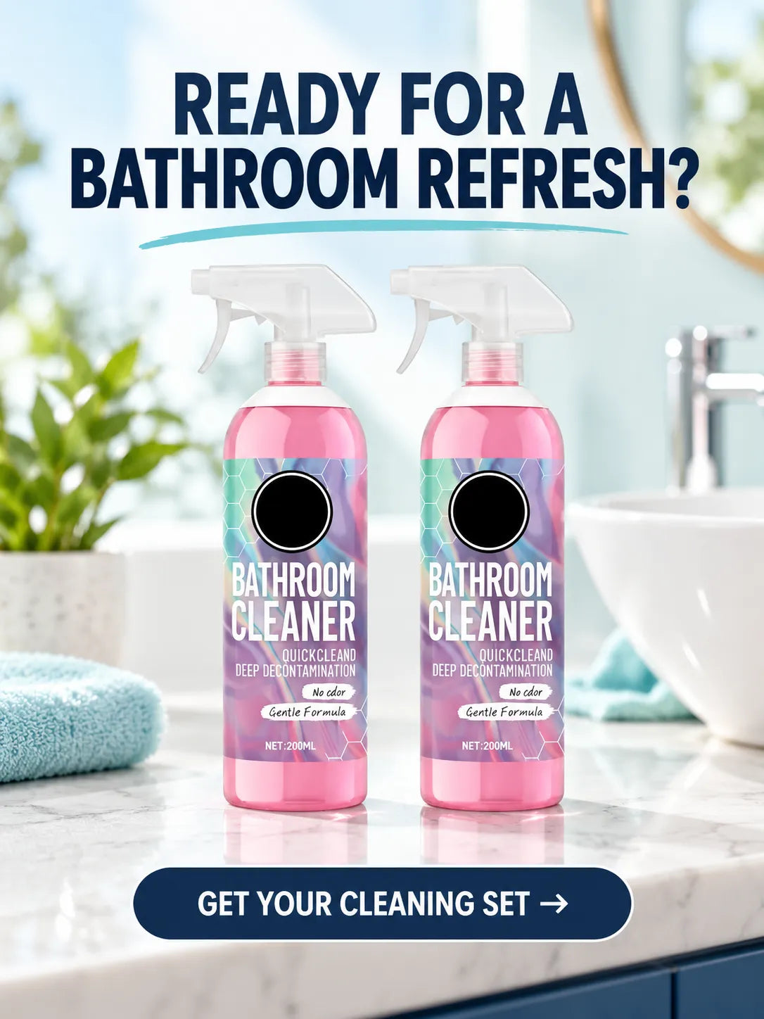 ✨ Fragrance-Free Bathroom Cleaner | Refresh Your Bathroom
