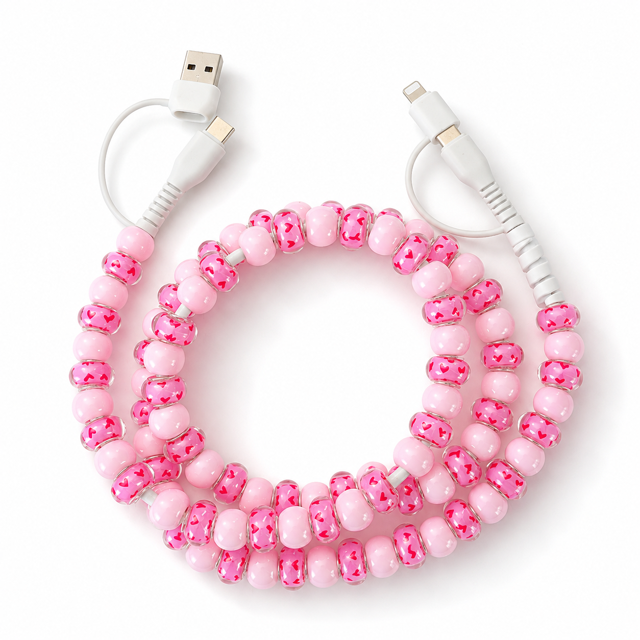 Luxury Leopard Beaded Dual-Head Charging Cable 🖤⚡
