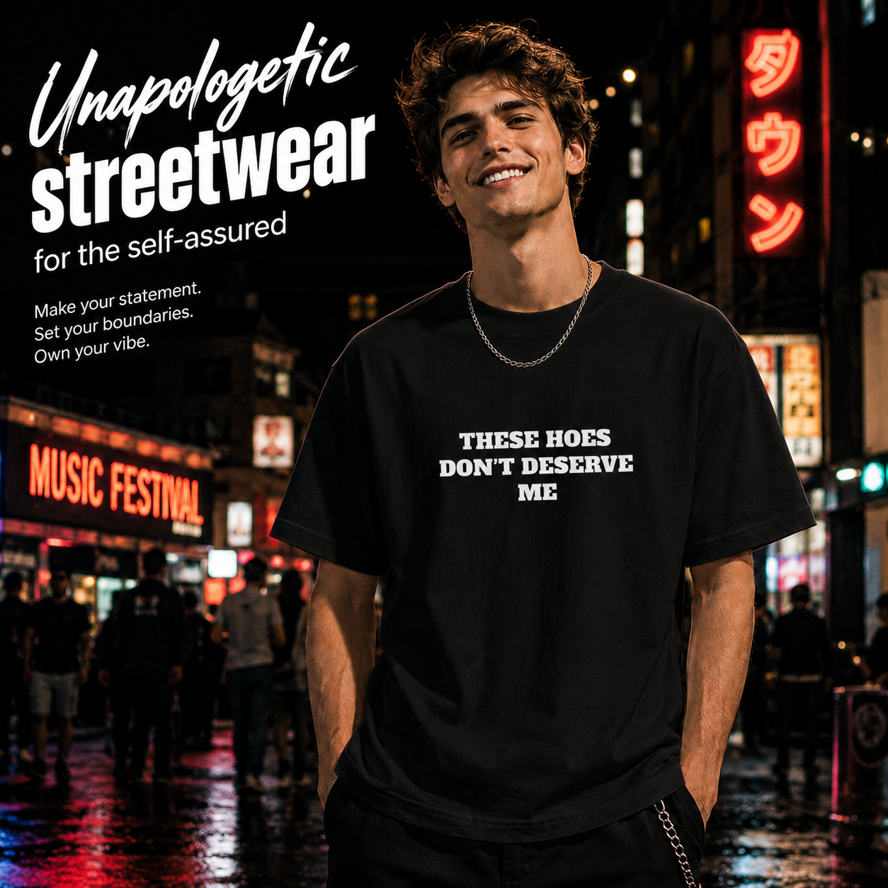 🖤 "These Hoes Don't Deserve Me" Statement Tee