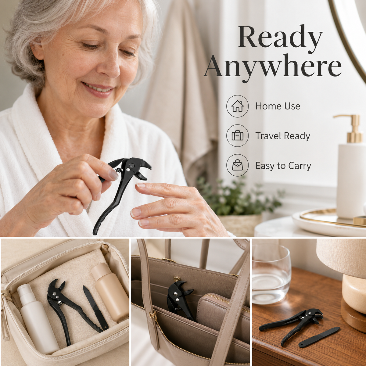 Heavy Duty Curved Tip Toenail Clipper - Long Handle Ergonomic Design