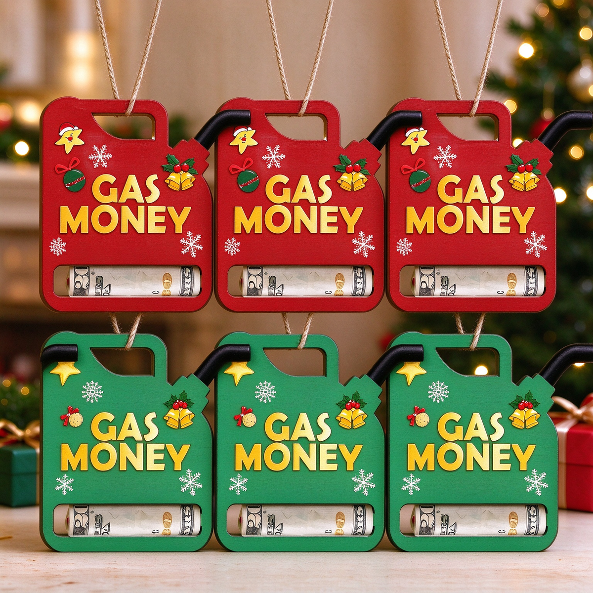 Gas Money Wooden Money Holder Box Set