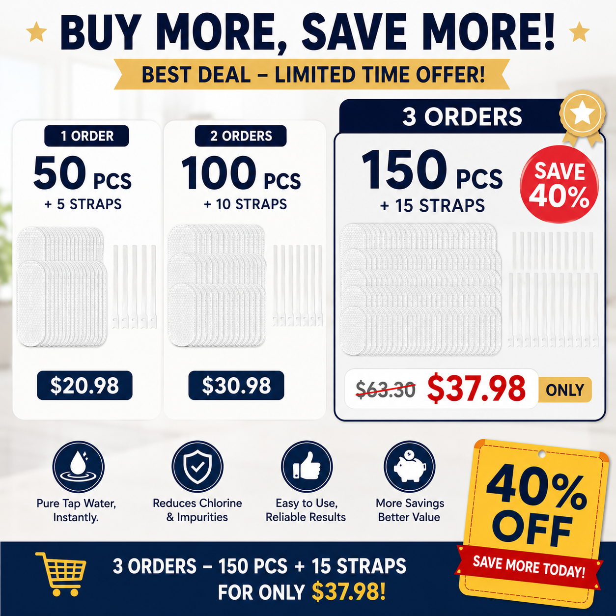 š° Universal Cotton Faucet Filter Bags