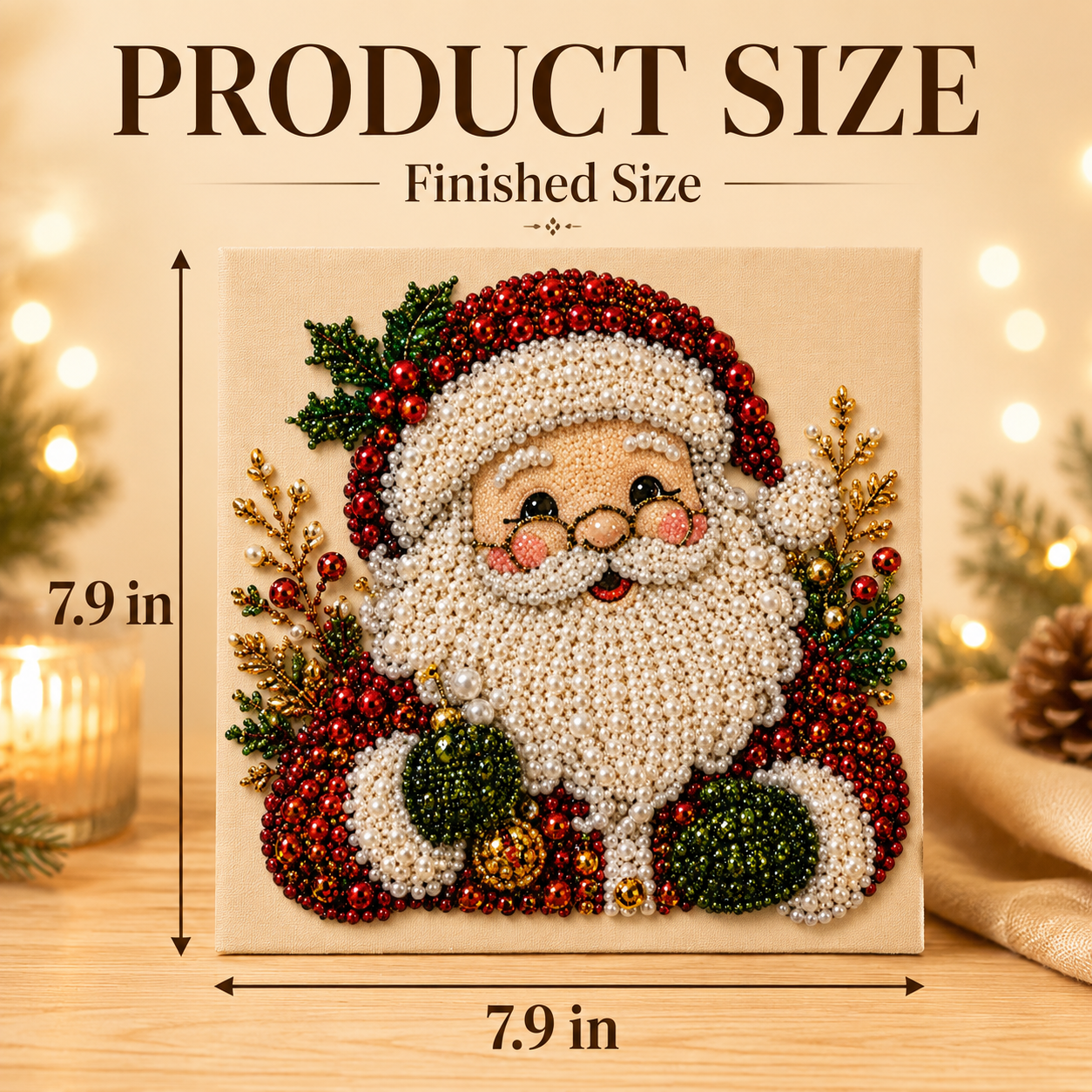 3D Sparkling Pearl & Crystal Santa Claus Art Kit🎅