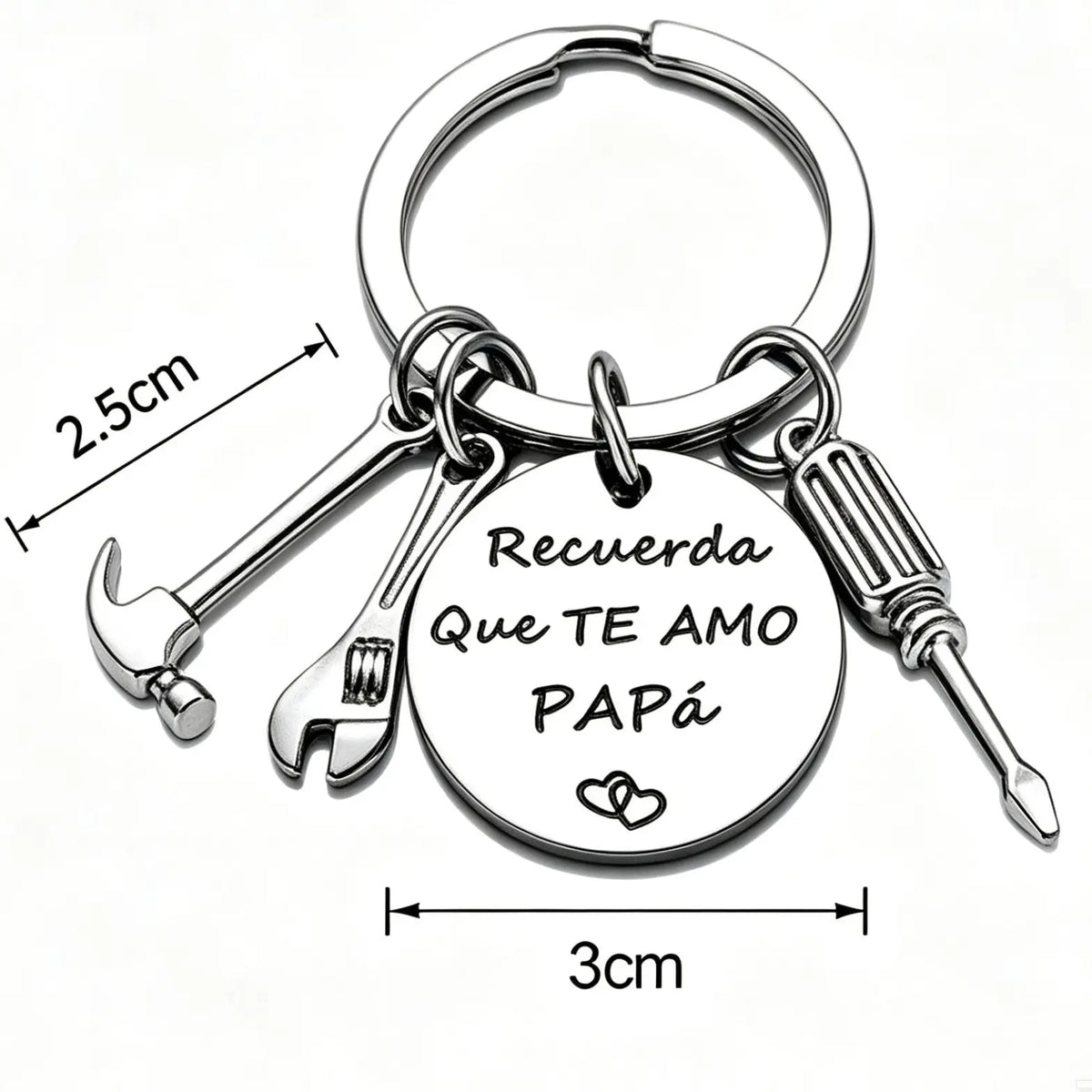 "Recuerda Que Te Amo Papa" Keychain