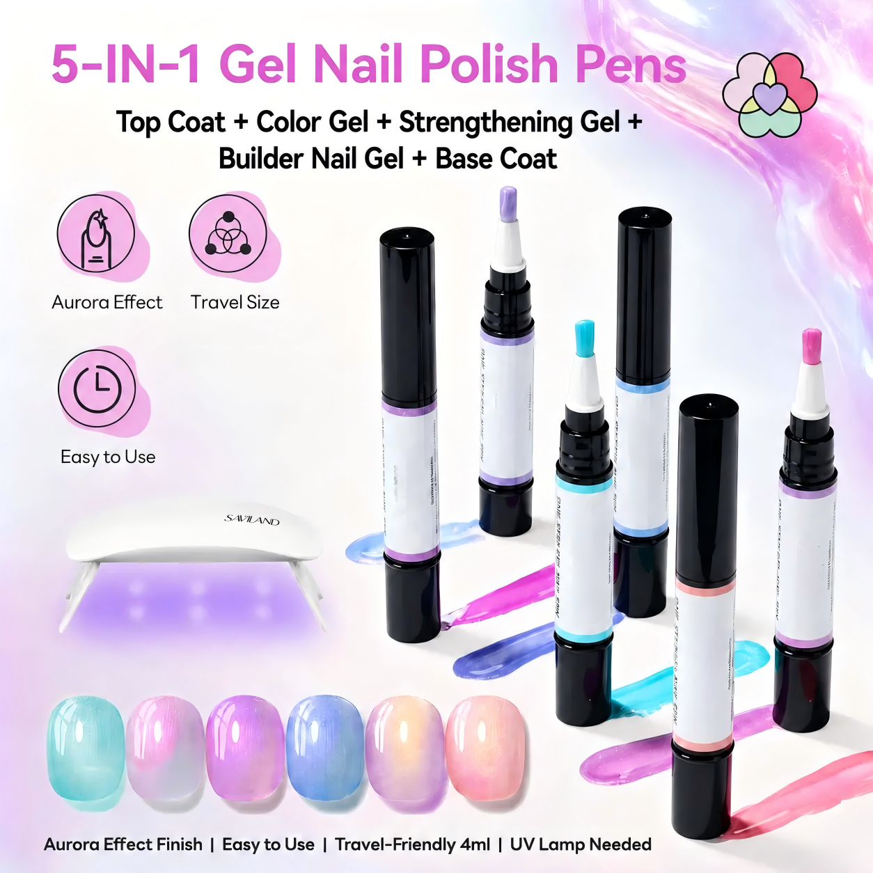 5-in-1 Aurora Effect Gel Nail Polish Pen đ
â¨