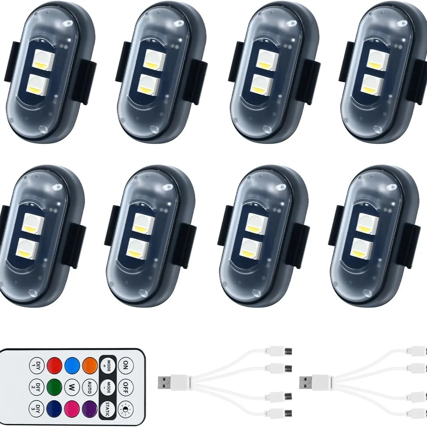 🚨 Remote Wireless RGB LED Strobe Light