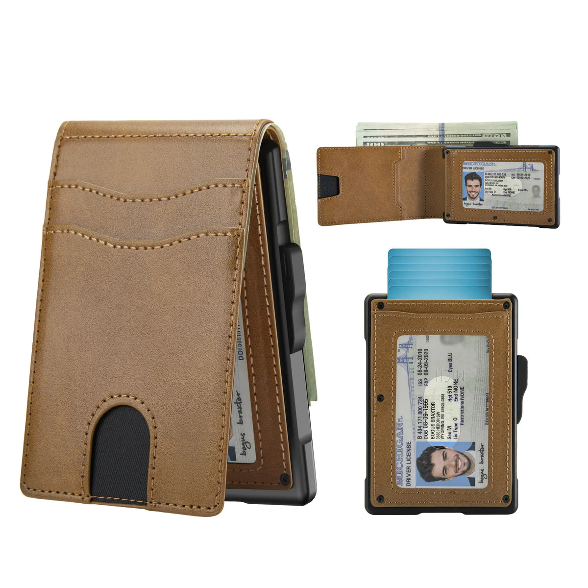 Minimalist Aluminum Pop-Up Wallet for Men
