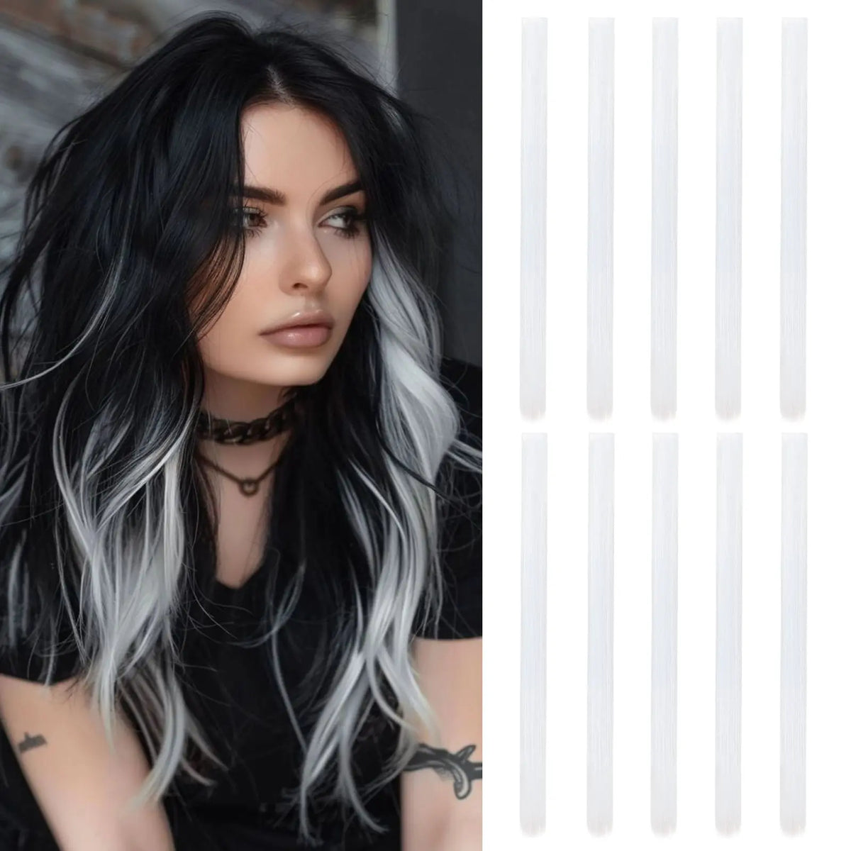 Multi-Color Clip-In Rainbow Hair Extensions