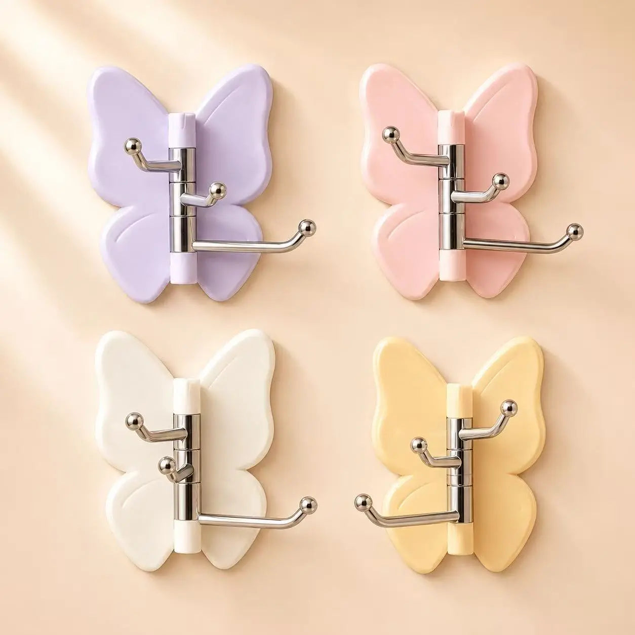 Rotating Butterfly Corner Wall Hooks