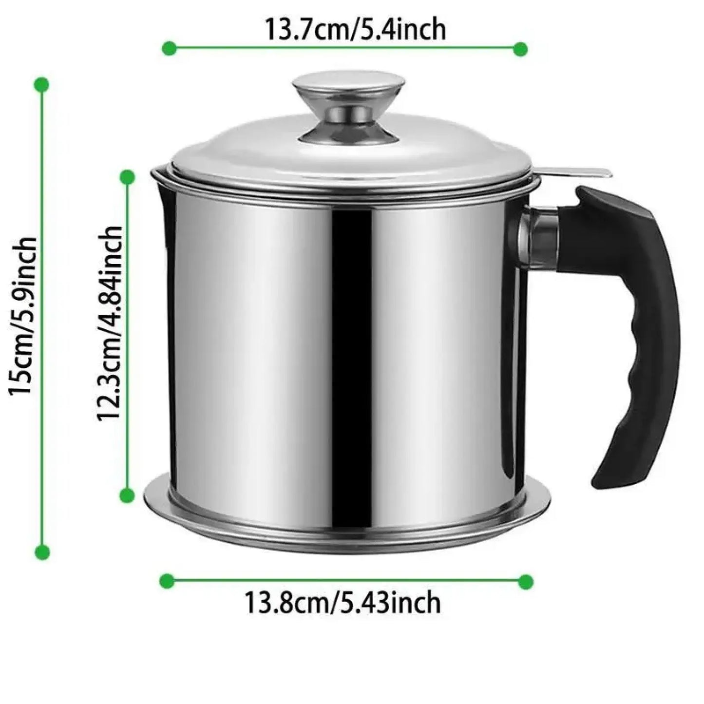 Modern Stainless Steel Oil Dispenser & Grease Container