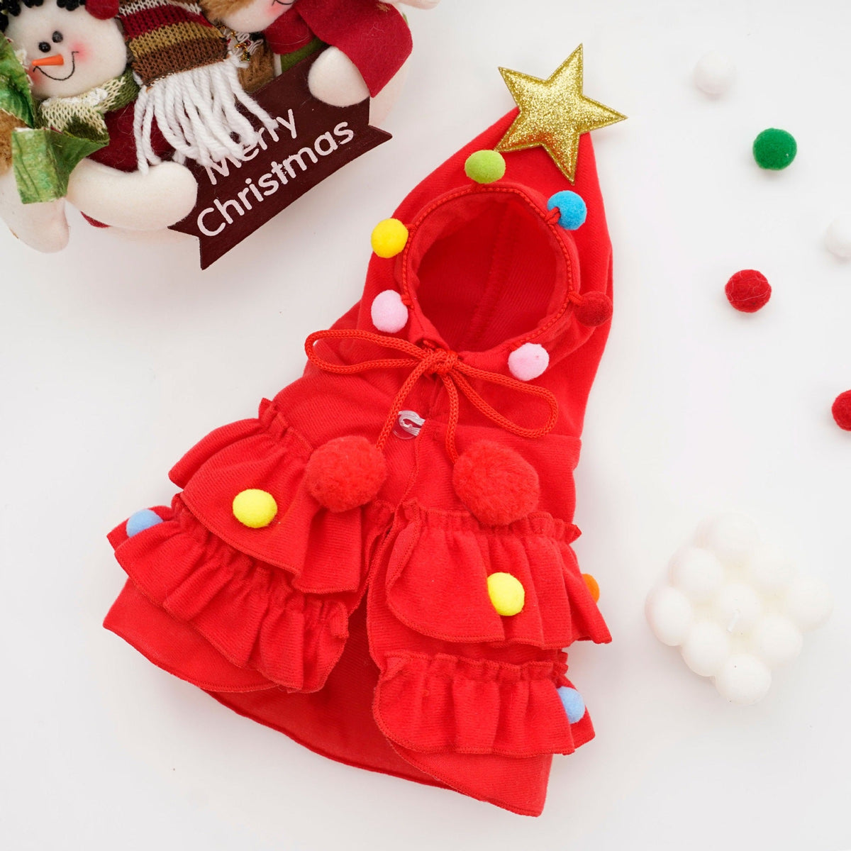 Christmas Dog Cape 🎄 Festive Tree Costume for Holiday Photos