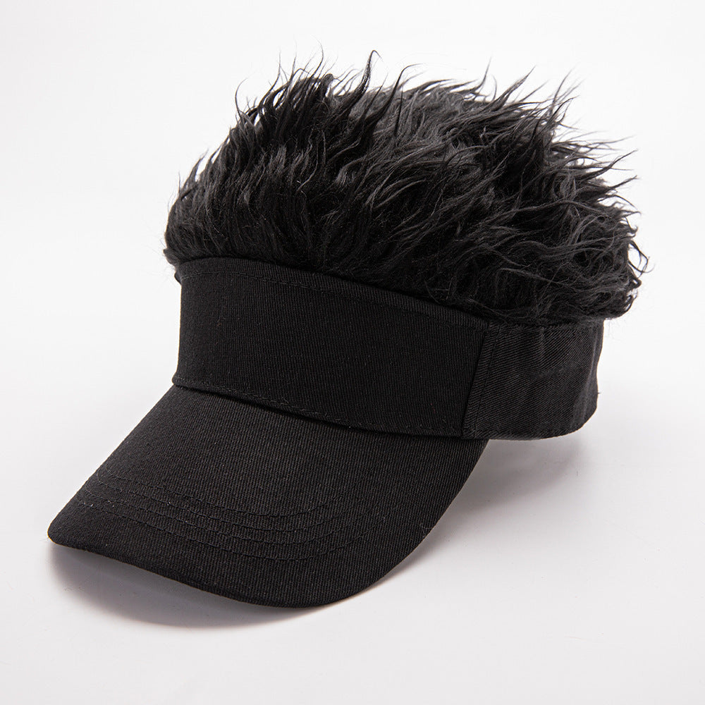 Novelty Spiked Hair Visor Cap
