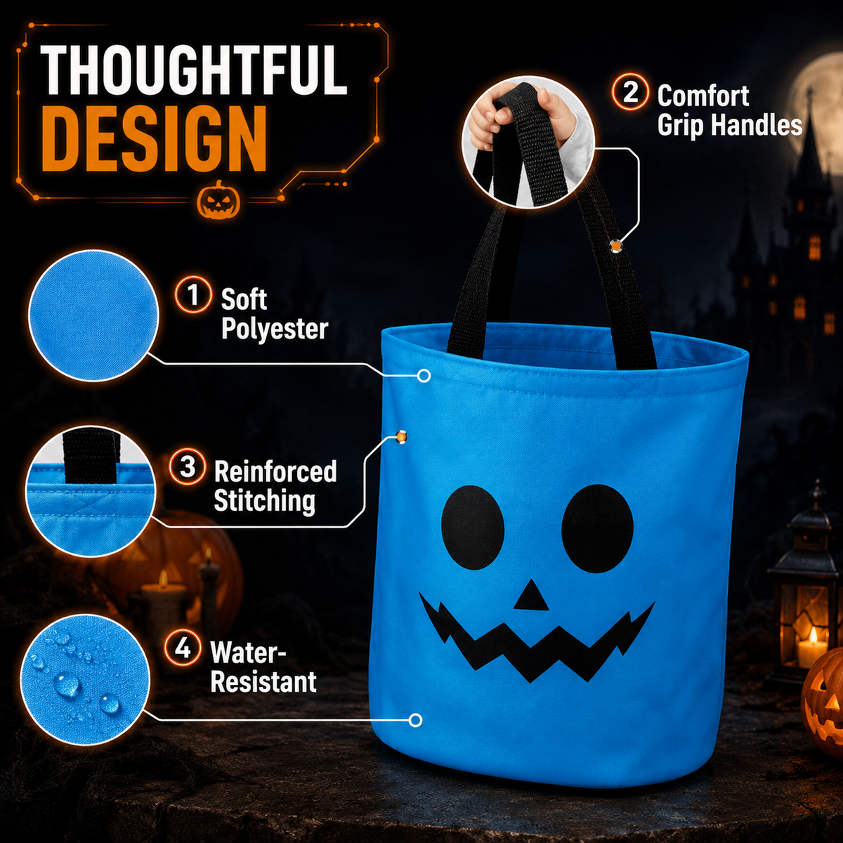 🎃 LED Glowing Halloween Pumpkin Bag
