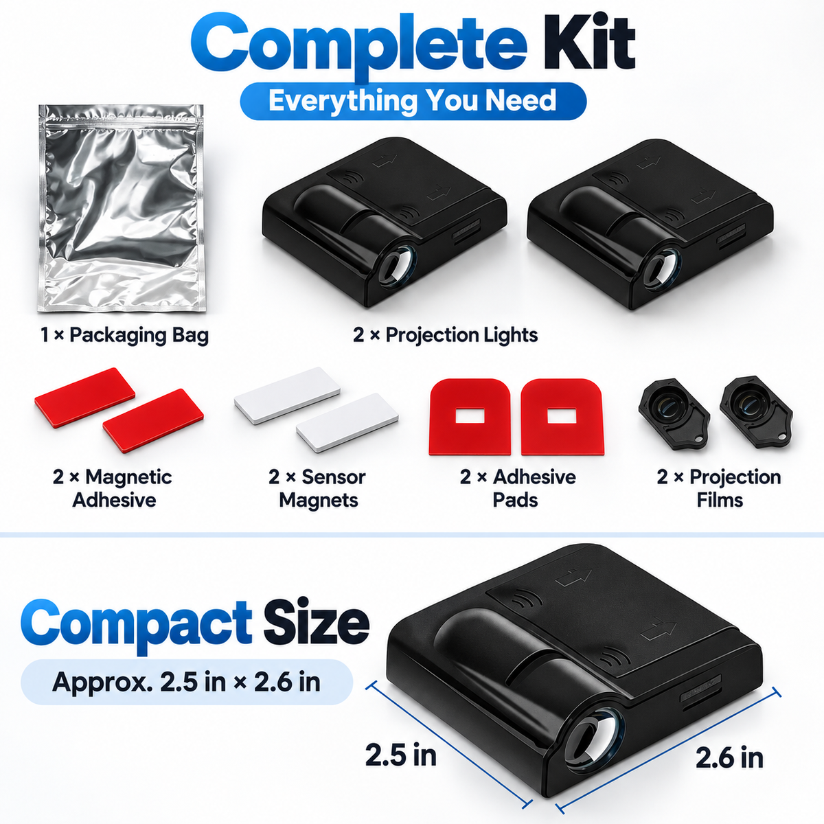 🐟 Night Fishing Car Door Logo Projector Light