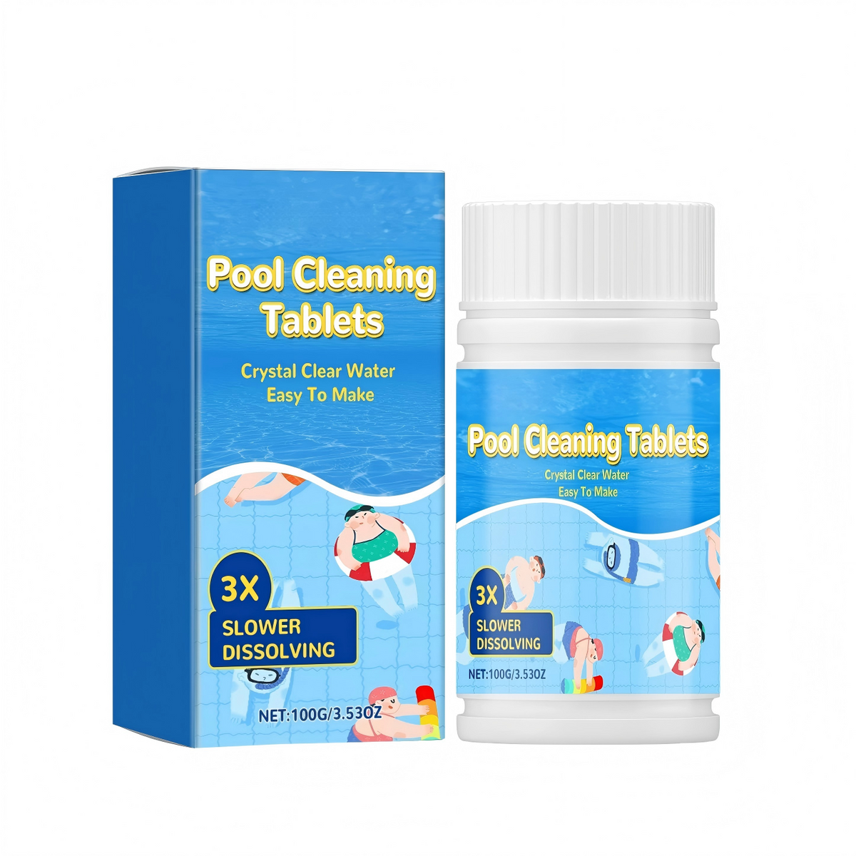 🏊♂️ Pool Cleaning Tablets for Crystal Clear Water – Drop, Dissolve, Dive In! 🌊✨