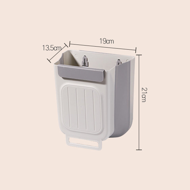 🗑️ LIMITED-TIME 50% OFF! 💫 Collapsible Hanging Trash Can for Kitchen Cabinet Door – Space-Saving Waste Bin (6L/11L)