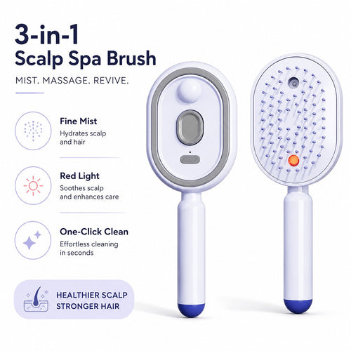 ✨ 3-in-1 Scalp Spa 💆 Red Light & Misting Care