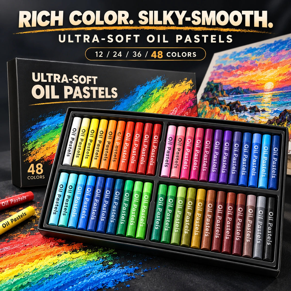 Artist-Grade Soft Oil Pastel Set