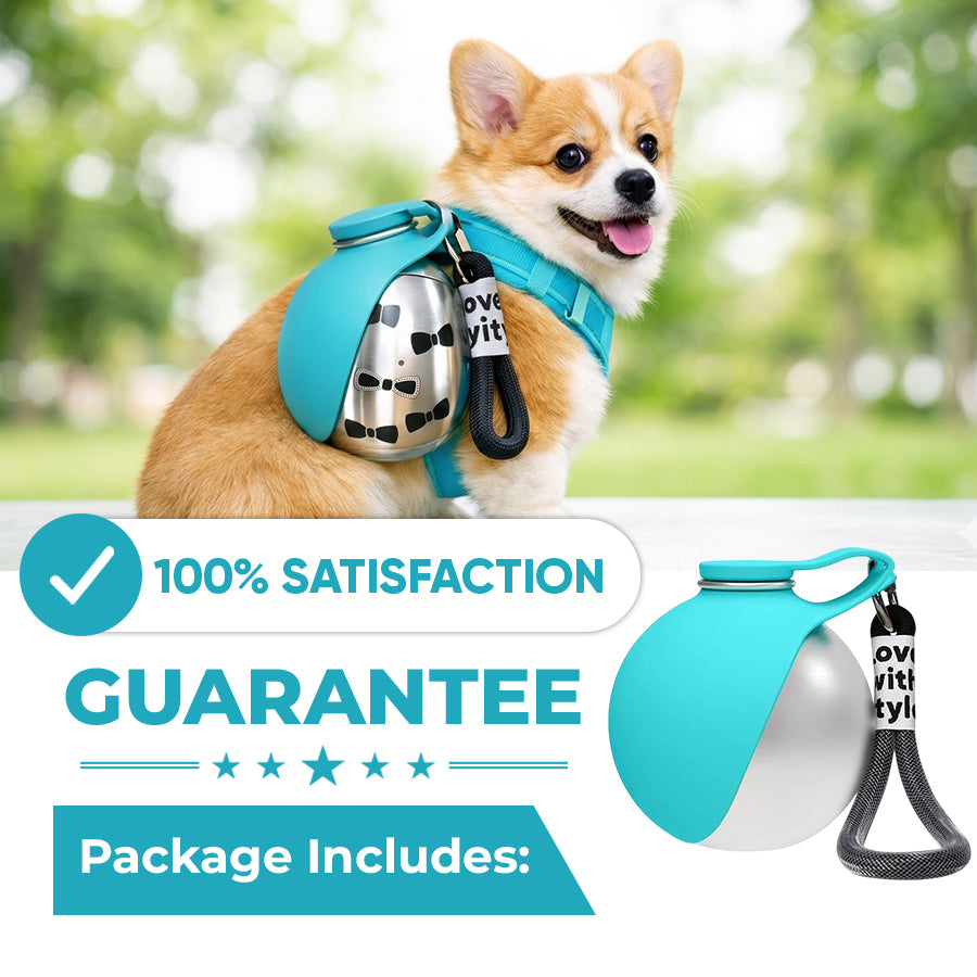 🎉 2026 Sale — Over 19,000 Sold! 🐾 2-in-1 Portable Dog Water Bottle – Flips Open to a Bowl, Leak-Proof Stainless Steel – Hydration on the Go! ✨