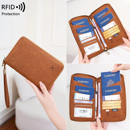 RFID Travel Document Organizer Passport Wallet – 8 Colors