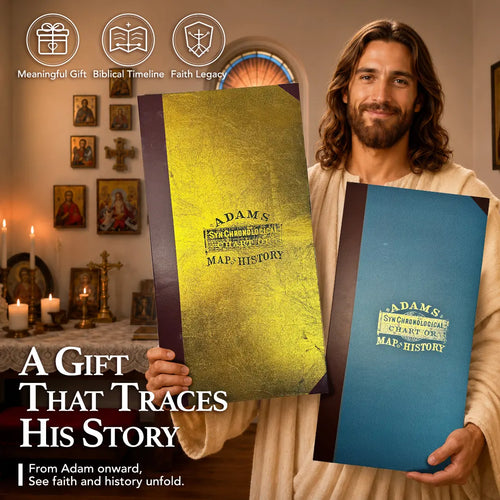 📜 6,000-Year Biblical & World History Timeline Chart | Giant Fold-Out Wall Map ✨