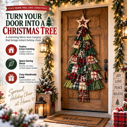 Handmade Fabric Christmas Tree Door Hanging Decor 🎄
