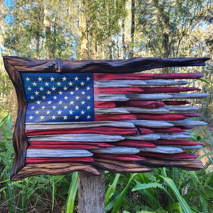 The Battle Worn" American Flag