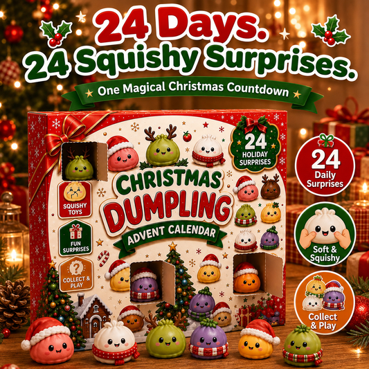 🎅 CHRISTMAS SPECIAL | ✨24 Days of Mini Squishies – Cute 2026 Advent Calendar with Daily Dumpling Surprises