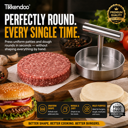 🍔 2 PACK Manual Burger Patty Press – Uniform Round Patties for Grilling, Meal Prep & Home Cooking|BBQ FAVORITE