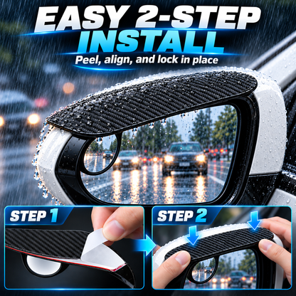 2-Pack Anti-Rain Rearview Mirror Visor & Convex Blind Spot Mirror🌧️