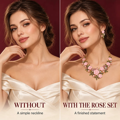Vintage Rose Garden Pearl & Crystal Jewelry Collection
