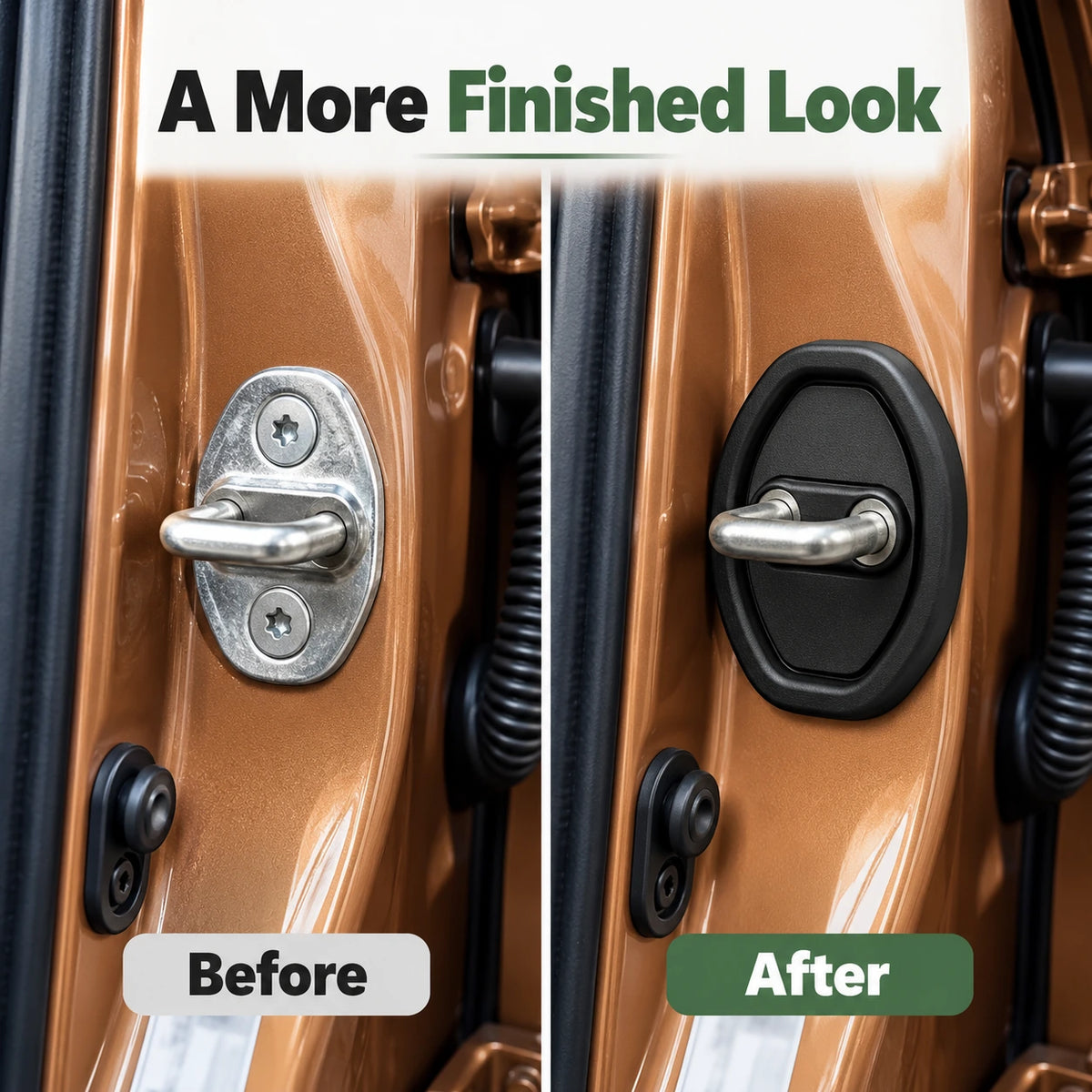 Car Door Striker Protector Covers — Self-Adhesive Silicone Guards
