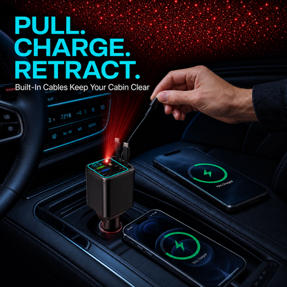 ✨Starry Ambient Light 7-in-1 Fast Car Charger