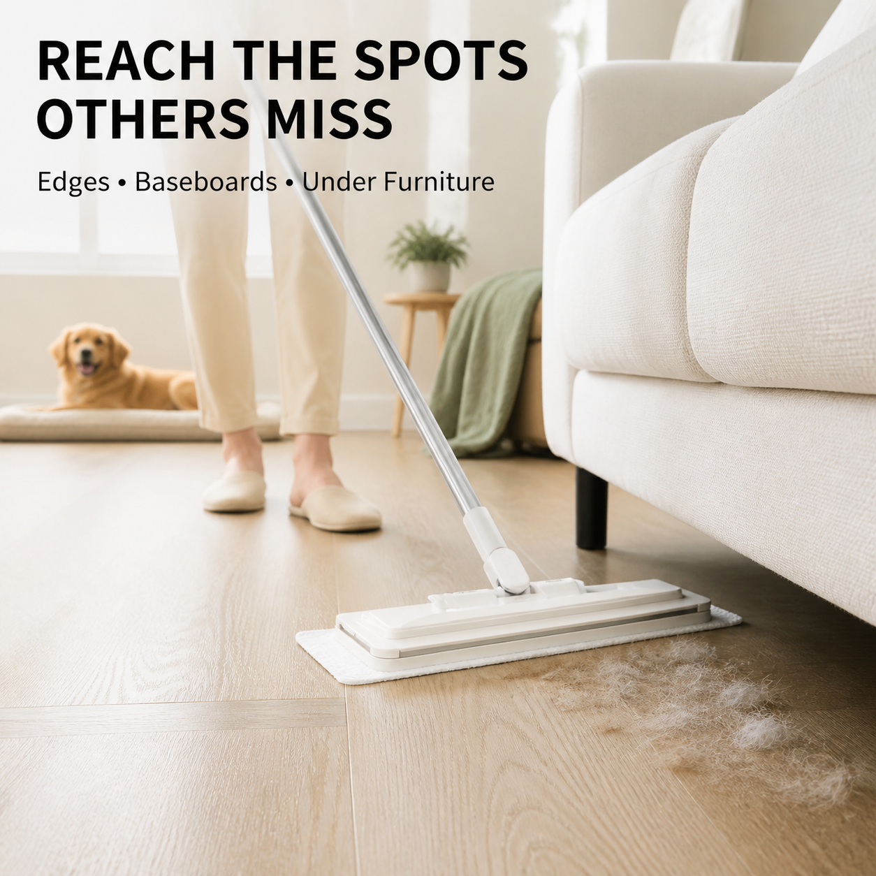 No-Touch Multi-Surface Mini Mop — without bending down or touching the mess.