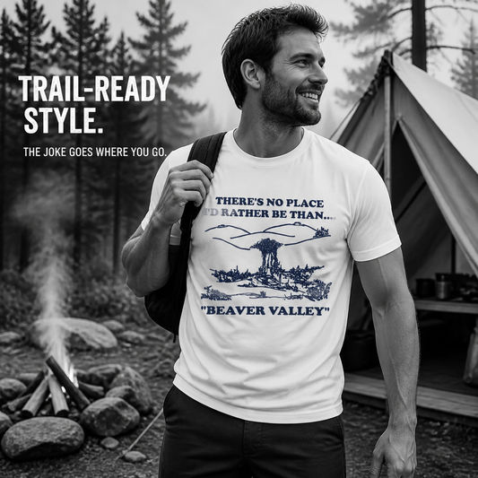 Beaver Valley Vintage Graphic T-Shirt – Retro Outdoor Humor Unisex Tee