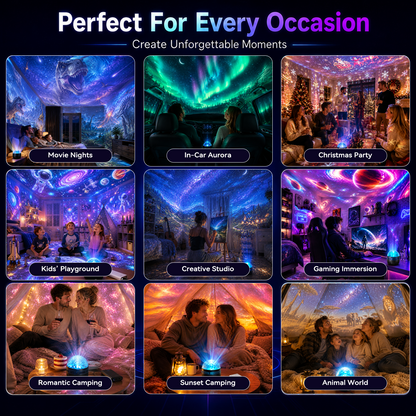 🎁🦖360° Smart Holographic Starry Sky Projector (HD Smart Dynamic 5D)