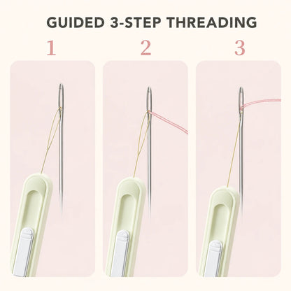 2-in-1 Needle Threader & Retractable Seam Ripper Tool