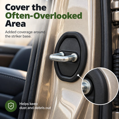 Car Door Striker Protector Covers — Self-Adhesive Silicone Guards