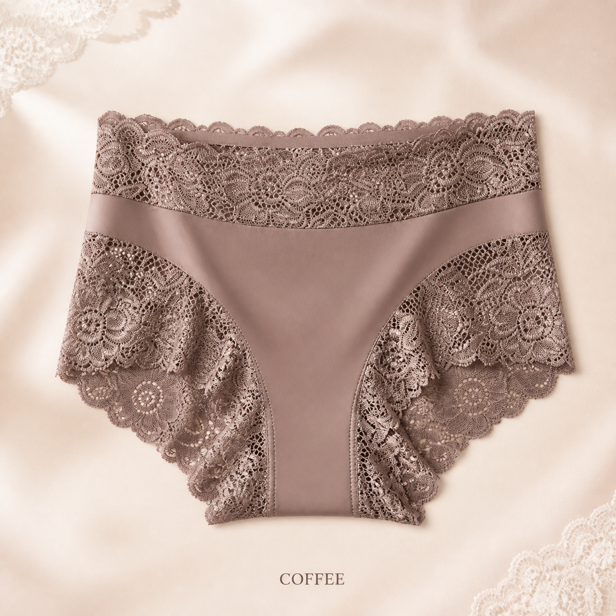 Silky Smooth & Sexy Lace Mid-Waist Panties