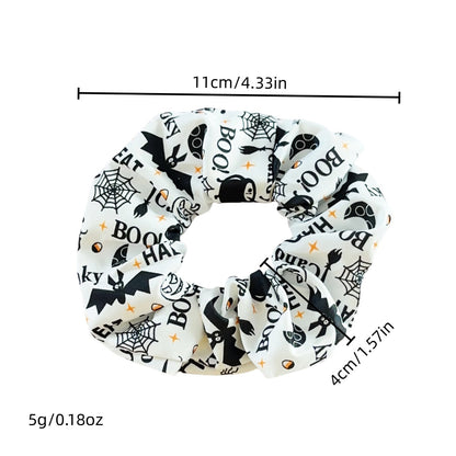 🎃 Hand-Illustrated Halloween Scrunchie Collection (6pc, Limited Batch)