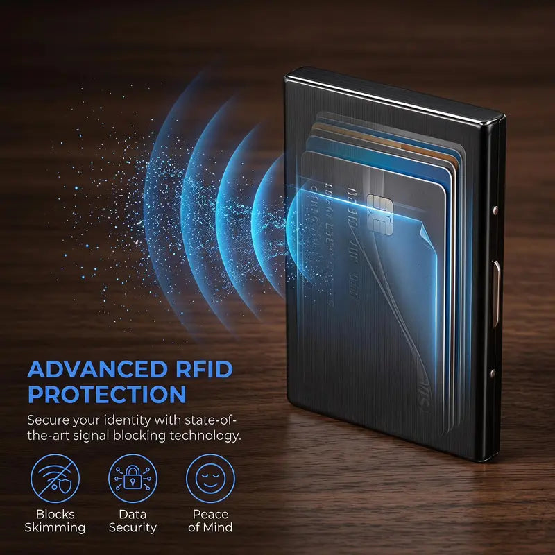 Slim RFID-Blocking Metal Card Holder🔒