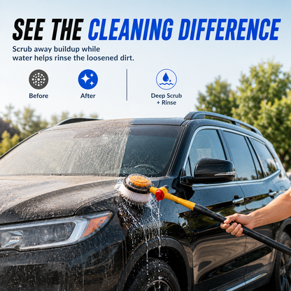 All-in-One Water-Fed Scrub Brush (Cars, Rugs, Patios & Decks)