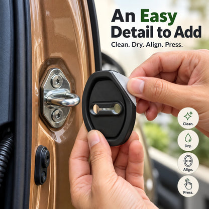 Car Door Striker Protector Covers — Self-Adhesive Silicone Guards