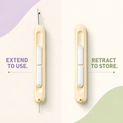 2-in-1 Needle Threader & Retractable Seam Ripper Tool